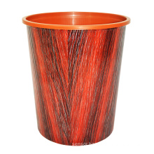 Wood Design Plastic Open Top Waste Bin for Home (B06-932WOOD)